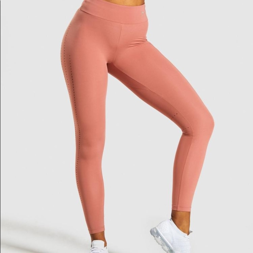 SOLD! Gymshark laser cut coral leggings